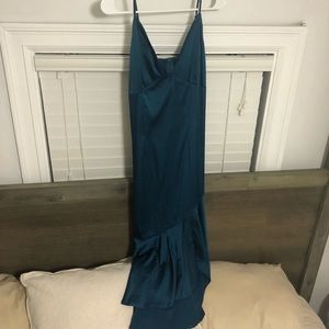 Missguided asymmetrical satin dress